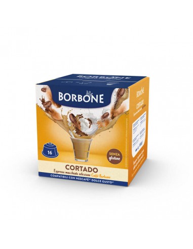16 Capsule Borbone CORTADO Per Bevanda Solubile Al Gusto Caffè Macc