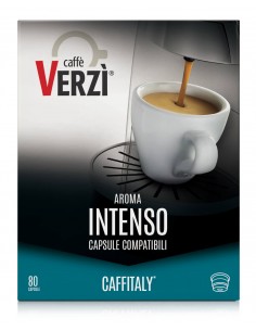 80 Capsule Caffè Verzì Miscela Intenso Compatibili Caffitaly